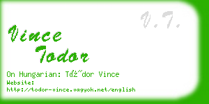 vince todor business card